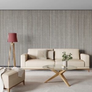 Akustikpaneel Eiche/Weiß Holz, Kunststoff XXXL Garderoben > Garderobenpaneele Weiß