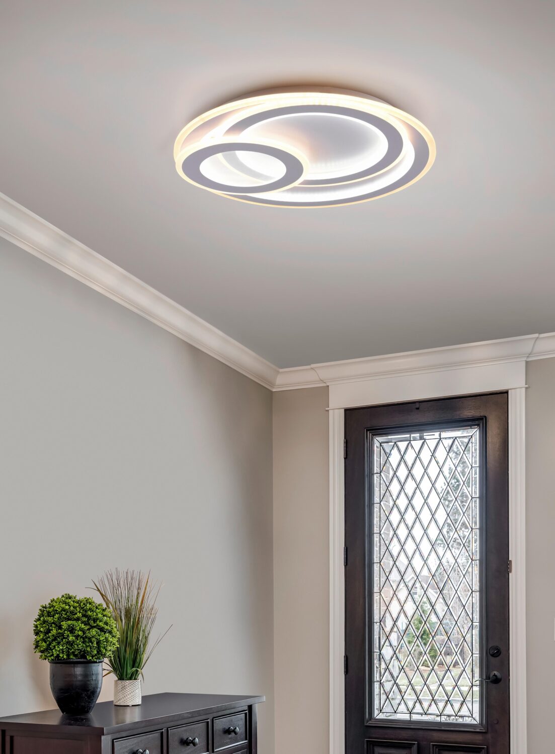 LED-Deckenleuchte Mita in Weiß max. 74 Watt Deckenlampe Metall Trio Leuchten Lampen & Leuchten > Deckenleuchten Weiß