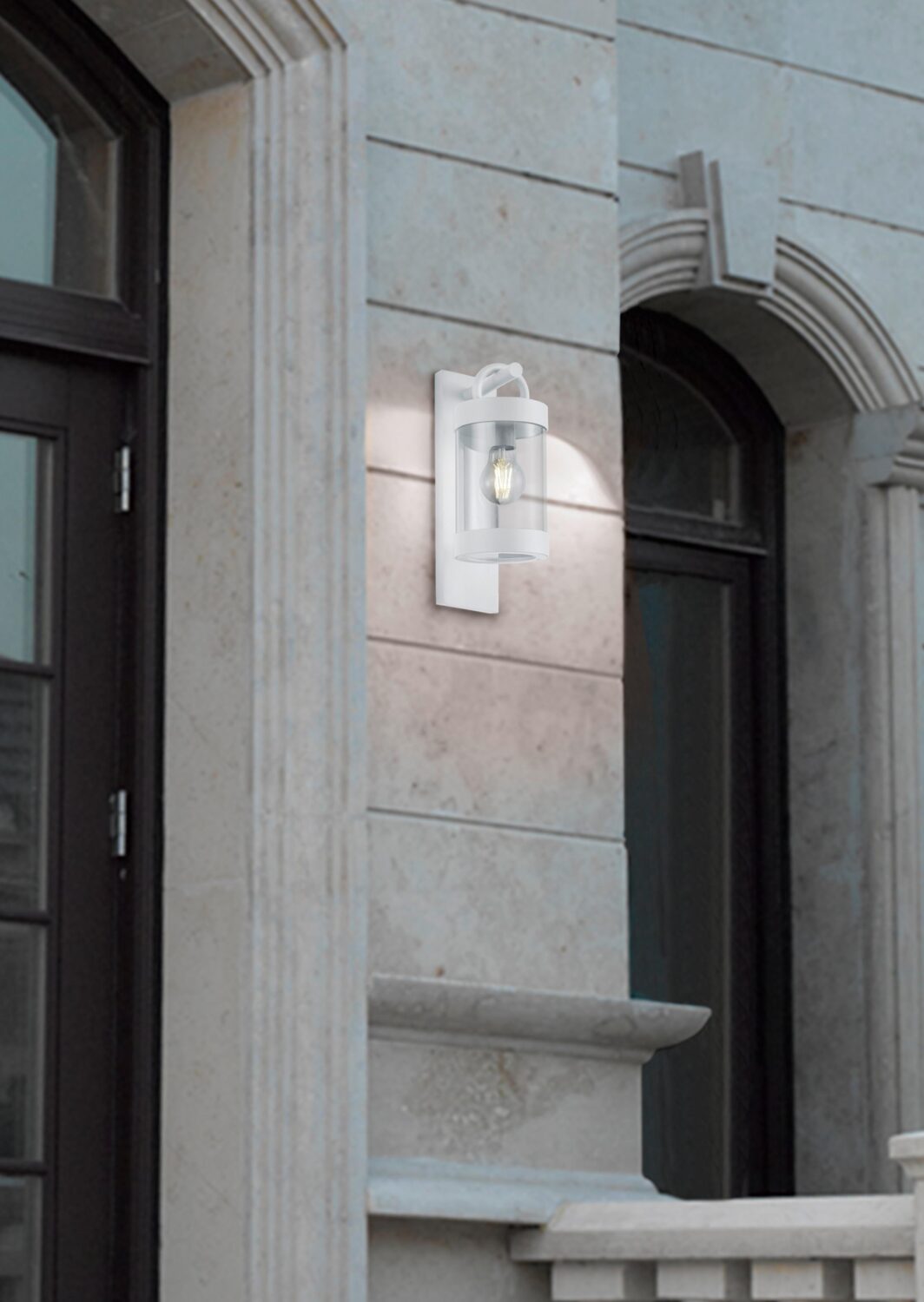 Außenwandleuchte Sambesi in Weiß max. 28 Watt Wandlampe Metall Trio Leuchten Lampen & Leuchten > Außenleuchten Weiß