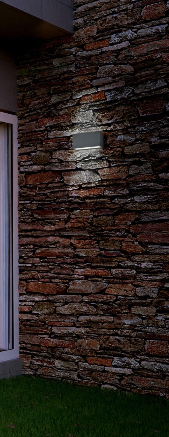 Außenwandleuchte Trend in Anthrazit max. 10 Watt Wandlampe Metall Trio Leuchten Lampen & Leuchten > Außenleuchten Anthrazit