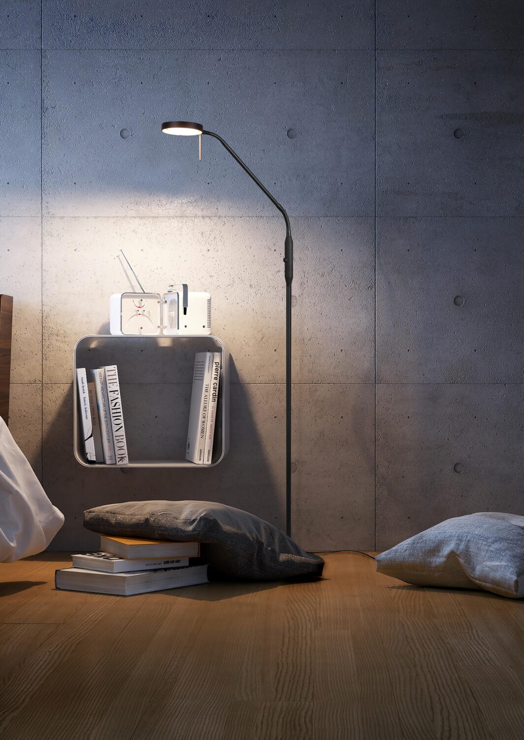 LED-Stehleuchte Monza Schwarz Metall Trio Leuchten Lampen & Leuchten > LED-Leuchten > LED-Stehlampen Schwarz