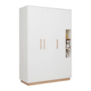 wohnli-moebel-suche-004204025101 Wohnli Möbelsuche - Kleiderschrank Luna White in Weiß/Eiche ca. 131x194x55cm