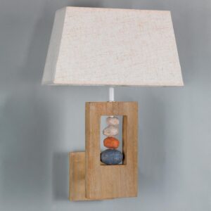 Wandleuchte Miriel Beige max. 22 Watt Wandlampe Holz, Textil XXXL Lampen & Leuchten > Wandleuchten Beige