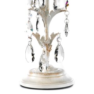 Kristall-Tischleuchte Karen Weiß max. 6 Watt Metall  Lampen & Leuchten > Tischlampen Weiß