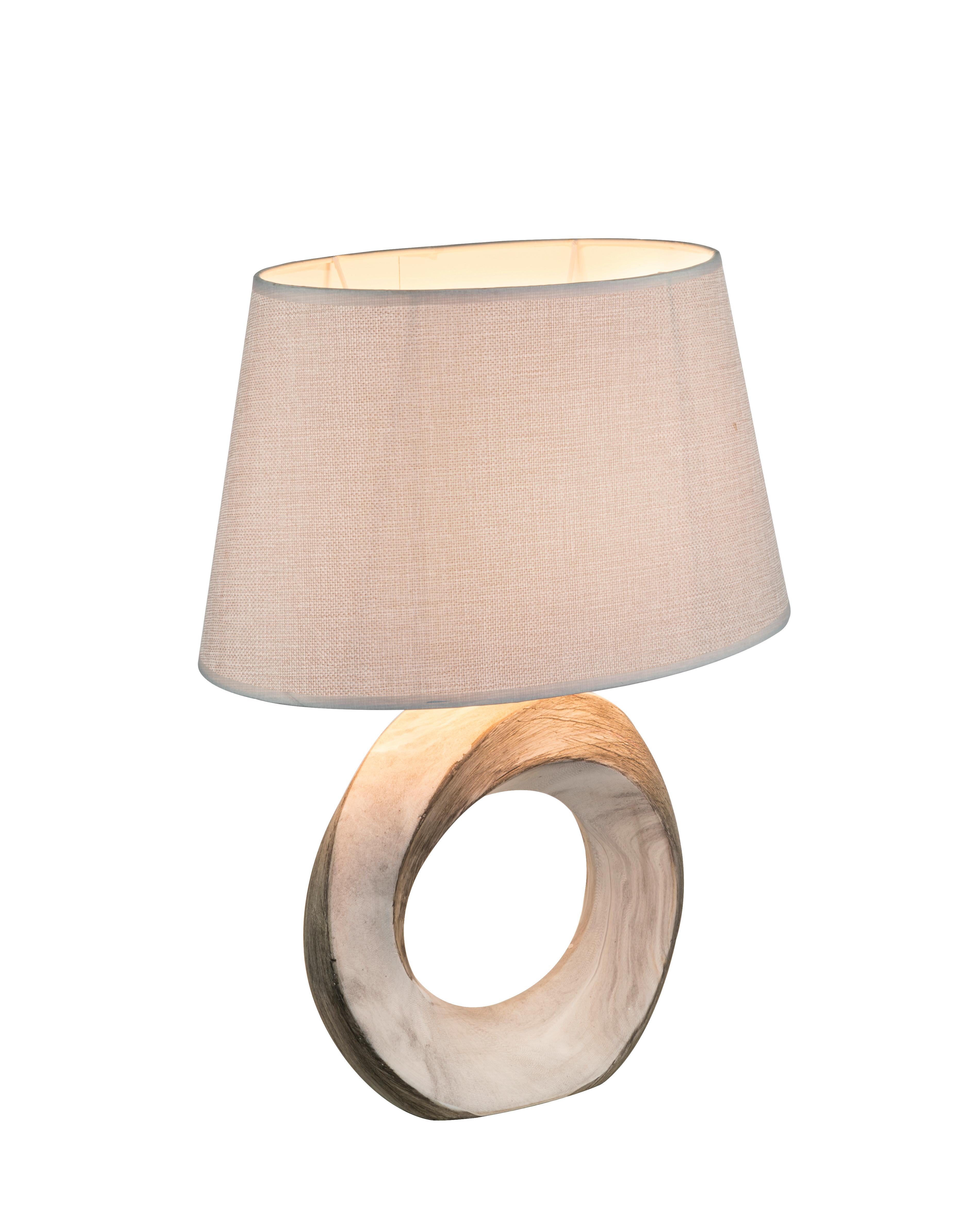 Tischleuchte 21641T in Grau max. 40 Watt Keramik, Stein Globo Lampen & Leuchten > Tischlampen Grau