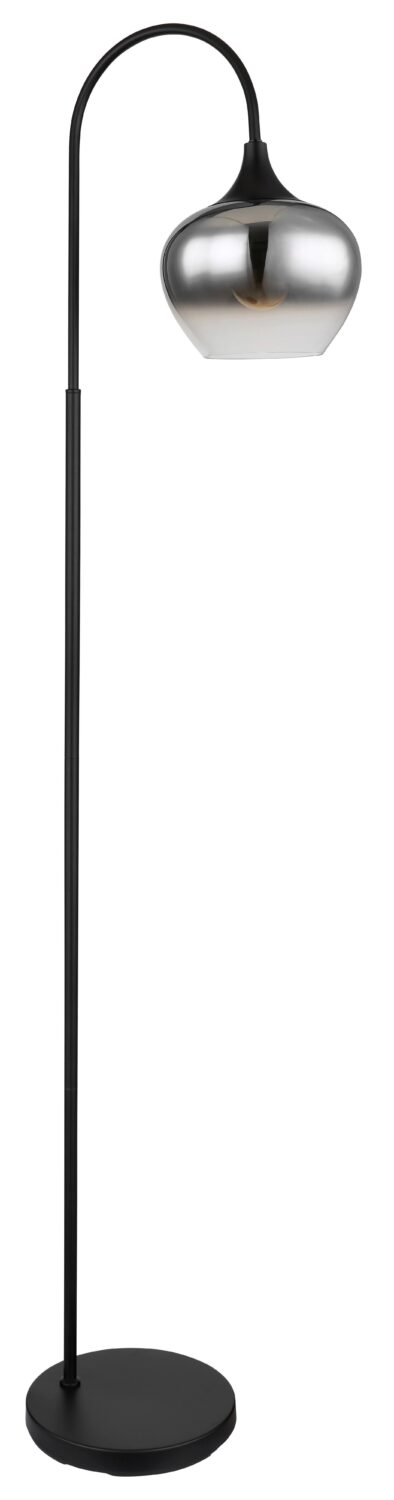 Stehleuchte Maxy in Schwarz max. 40 Watt Metall, Textil Globo Lampen & Leuchten > Stehlampen Schwarz