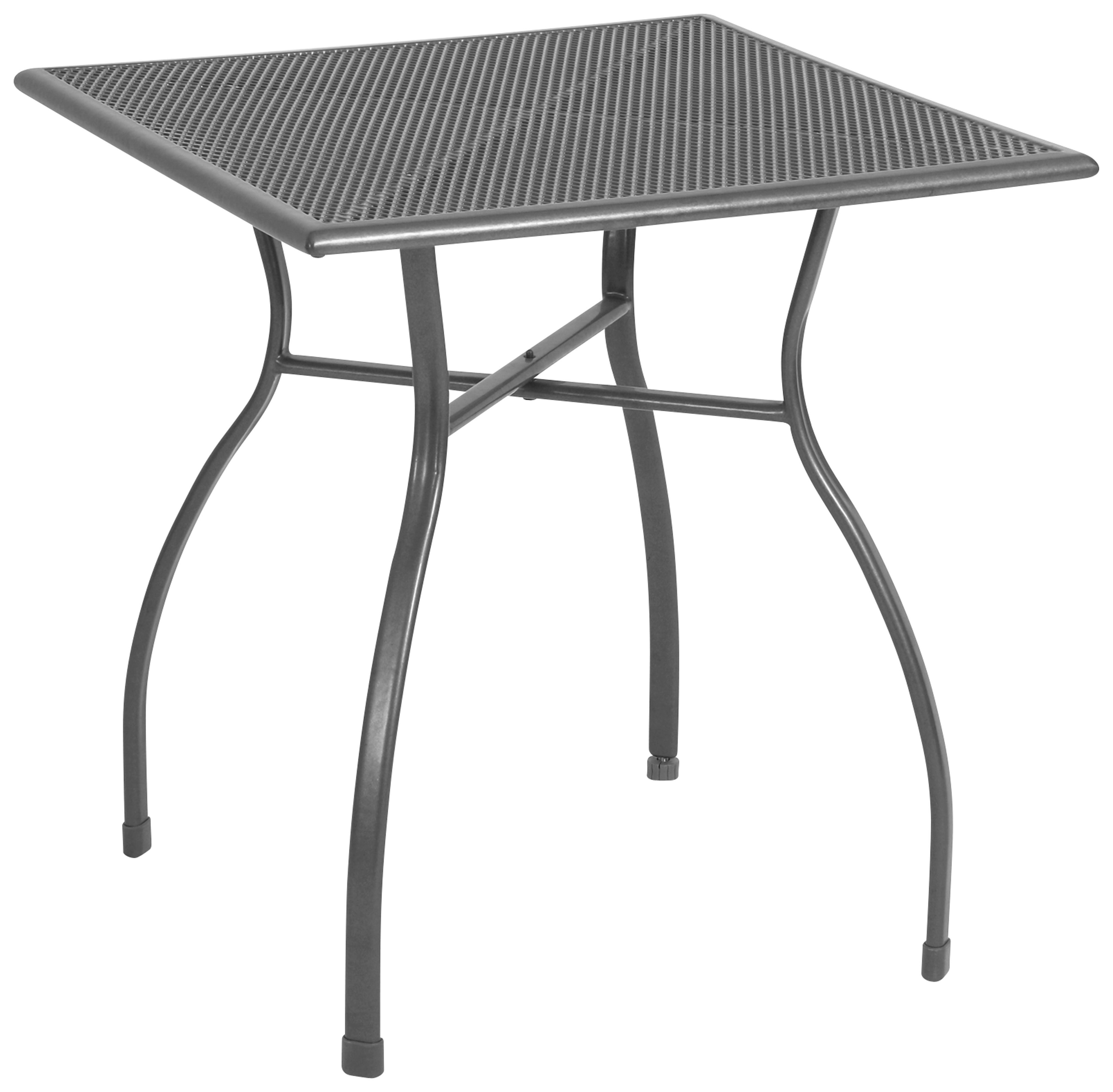 Gartentisch Toulouse Grau wetterbeständig ca. 70x70x74cm Metall Gardenson Garten & Outdoor > Gartenmöbel > Gartentische > Gartenesstische Grau
