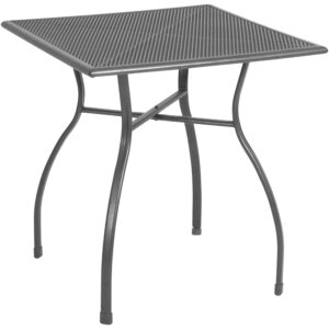 Gartentisch Toulouse Grau wetterbeständig ca. 70x70x74cm Metall Gardenson Garten & Outdoor > Gartenmöbel > Gartentische Grau