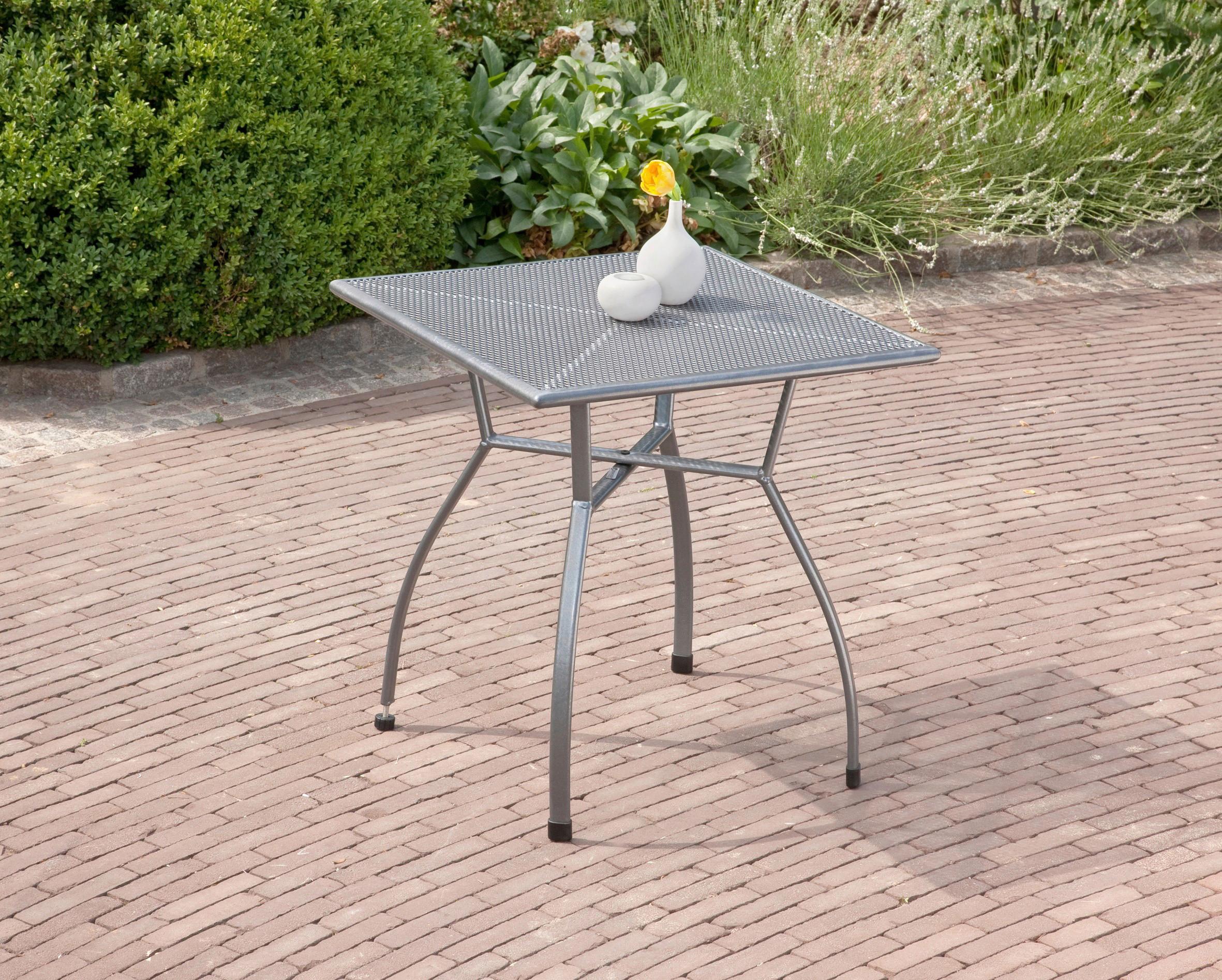 Wohnli Möbelsuche - Gartentisch Toulouse Grau wetterbeständig ca. 70x70x74cm