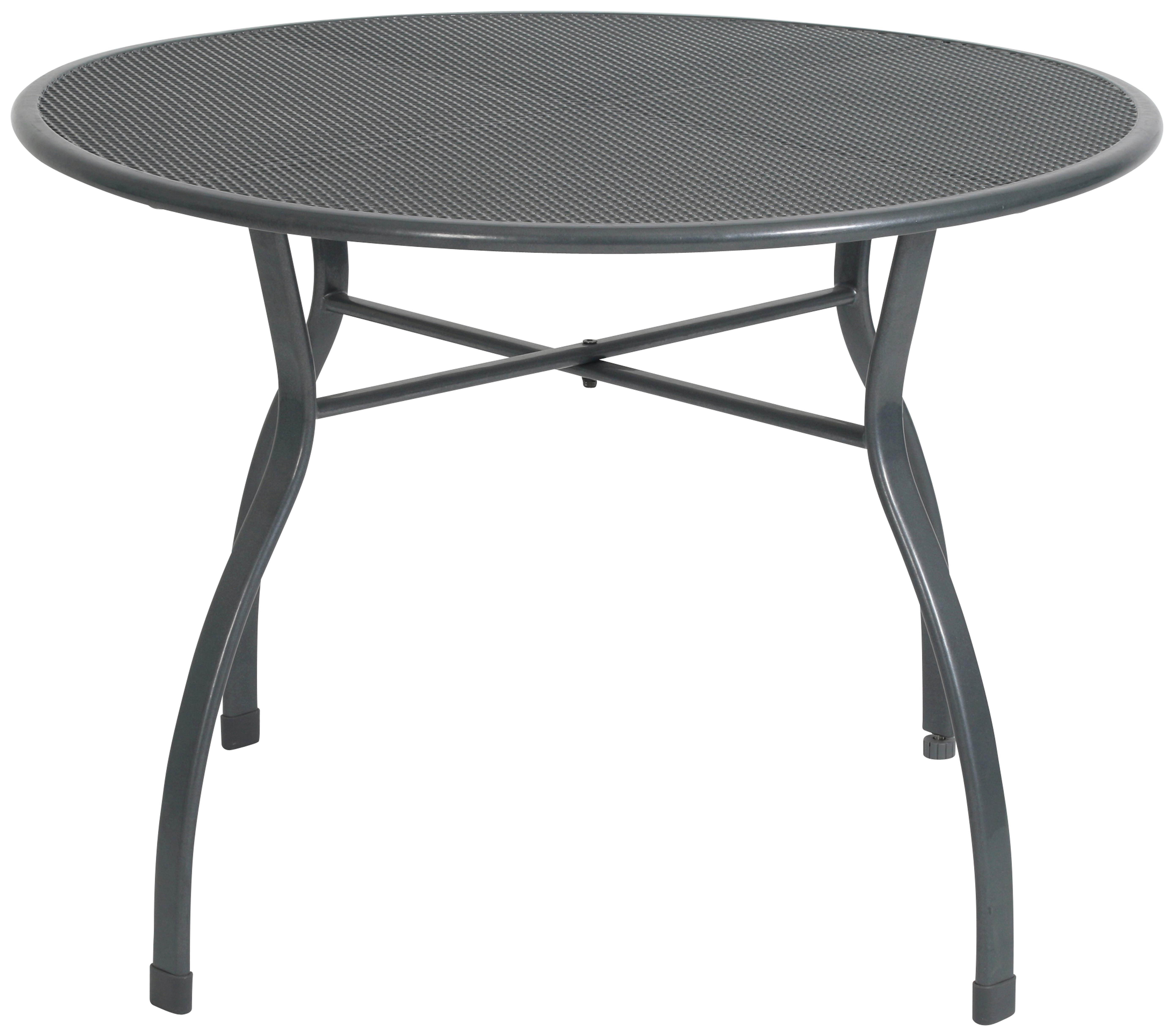 Gartentisch Toulouse Grau Stahl ca. 80x80x74cm Metall Gardenson Garten & Outdoor > Gartenmöbel > Gartentische Grau