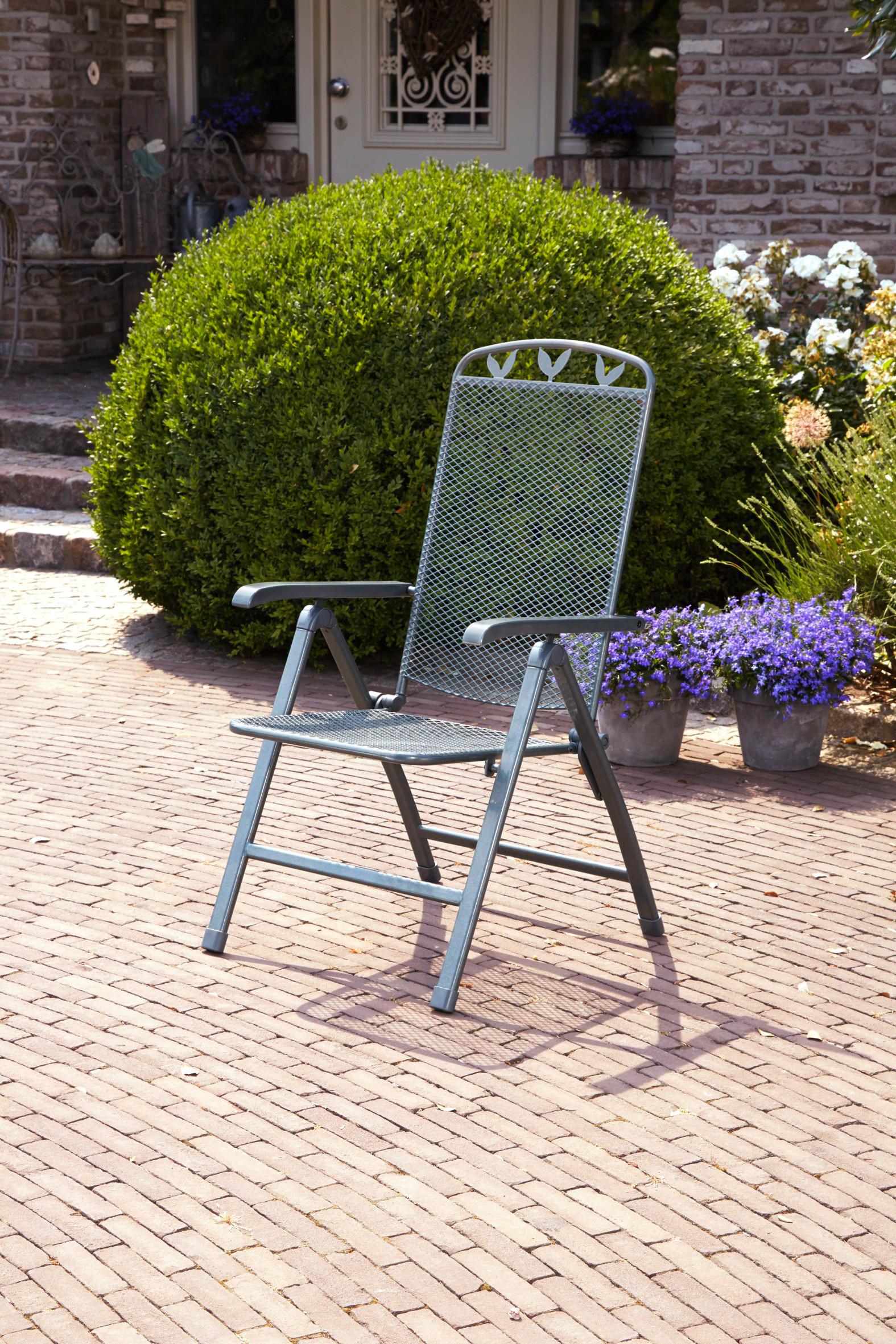 Wohnli Möbelsuche - Gartensessel Toulouse Grau Metall