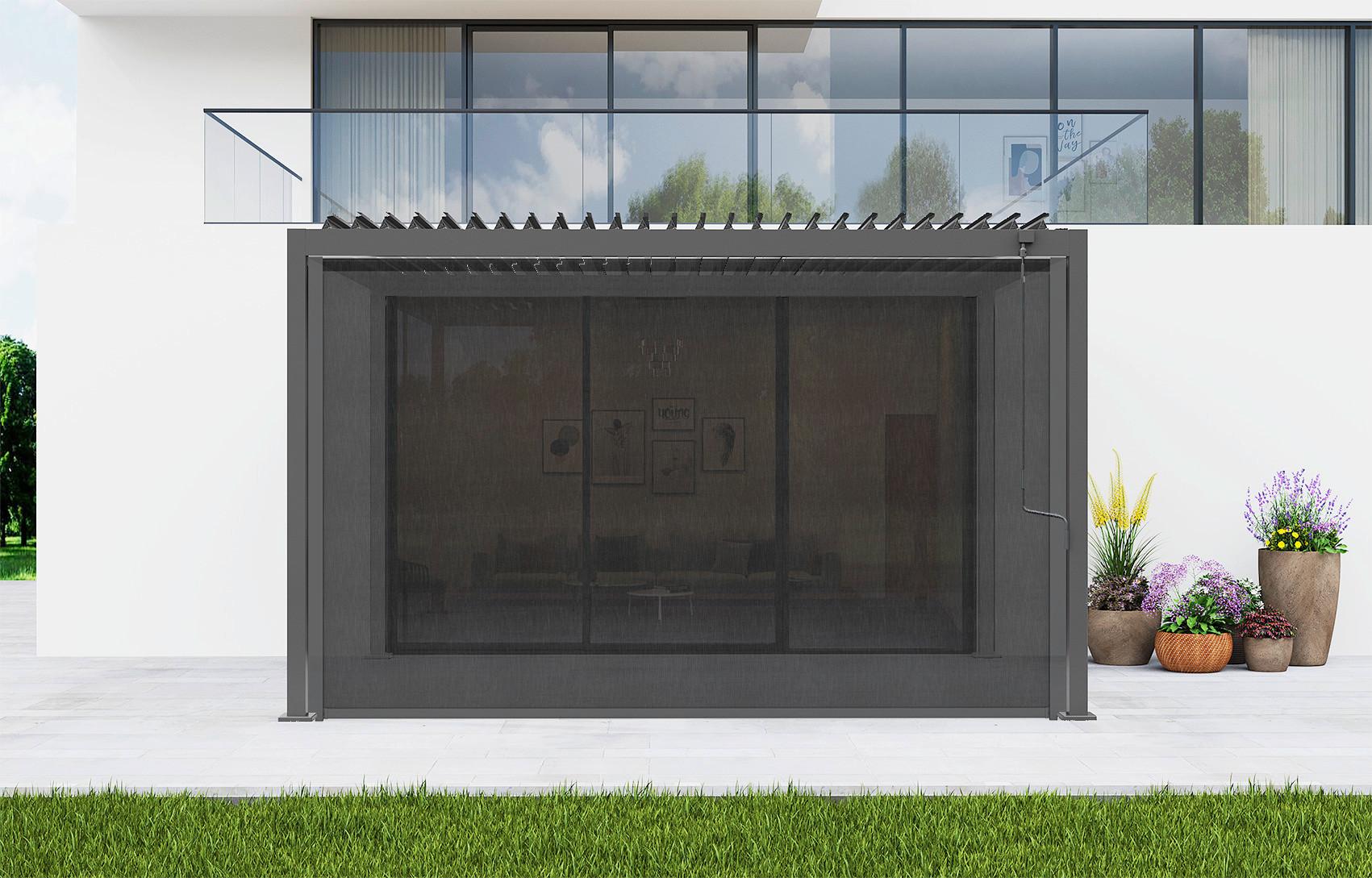 Pergola-Rollo Anthrazit Metall Gardenson Garten & Outdoor > Sonnen- & Sichtschutz Anthrazit