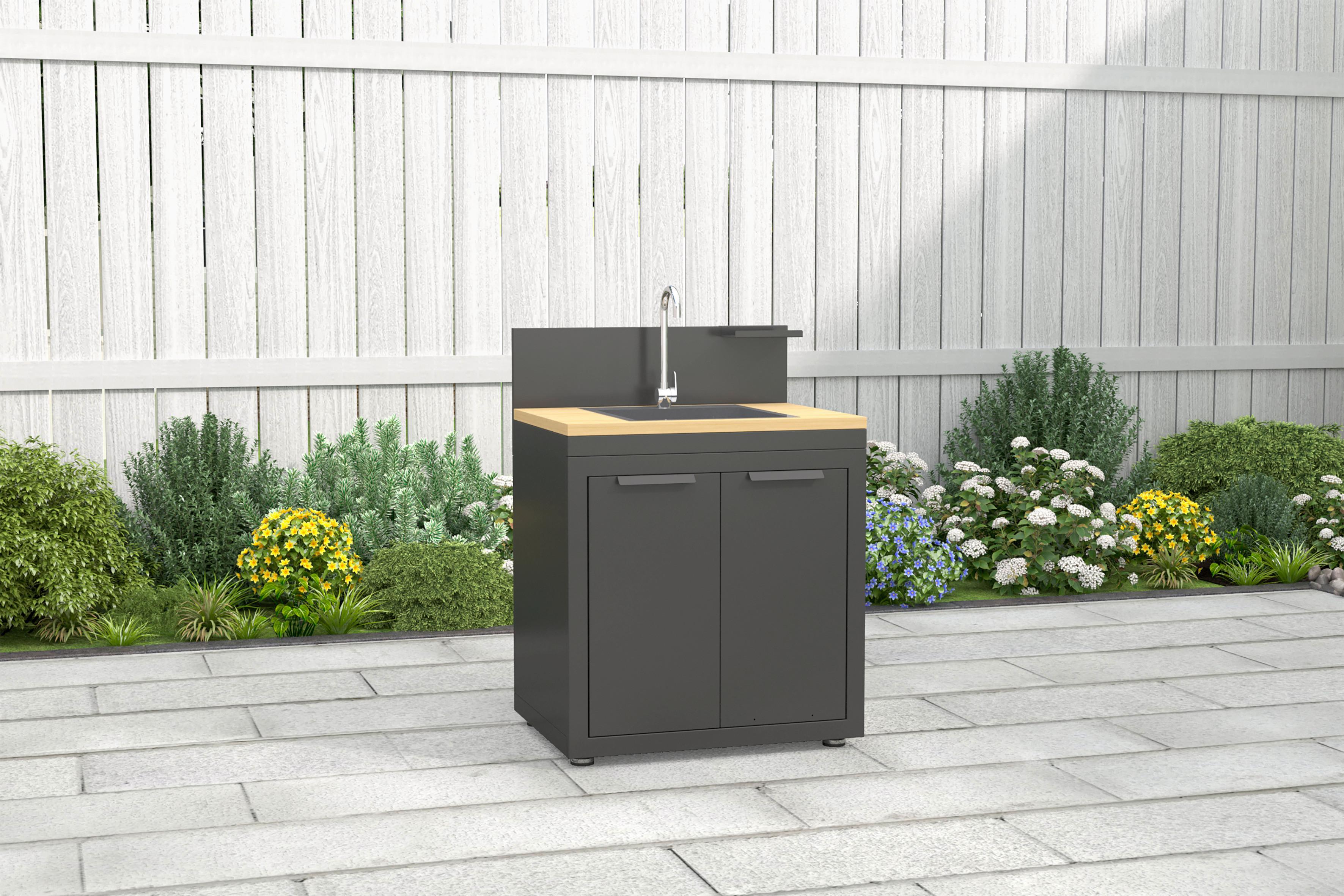 Outdoorküchenspüle Origin Anthrazit Metall Gardenson Garten & Outdoor Anthrazit