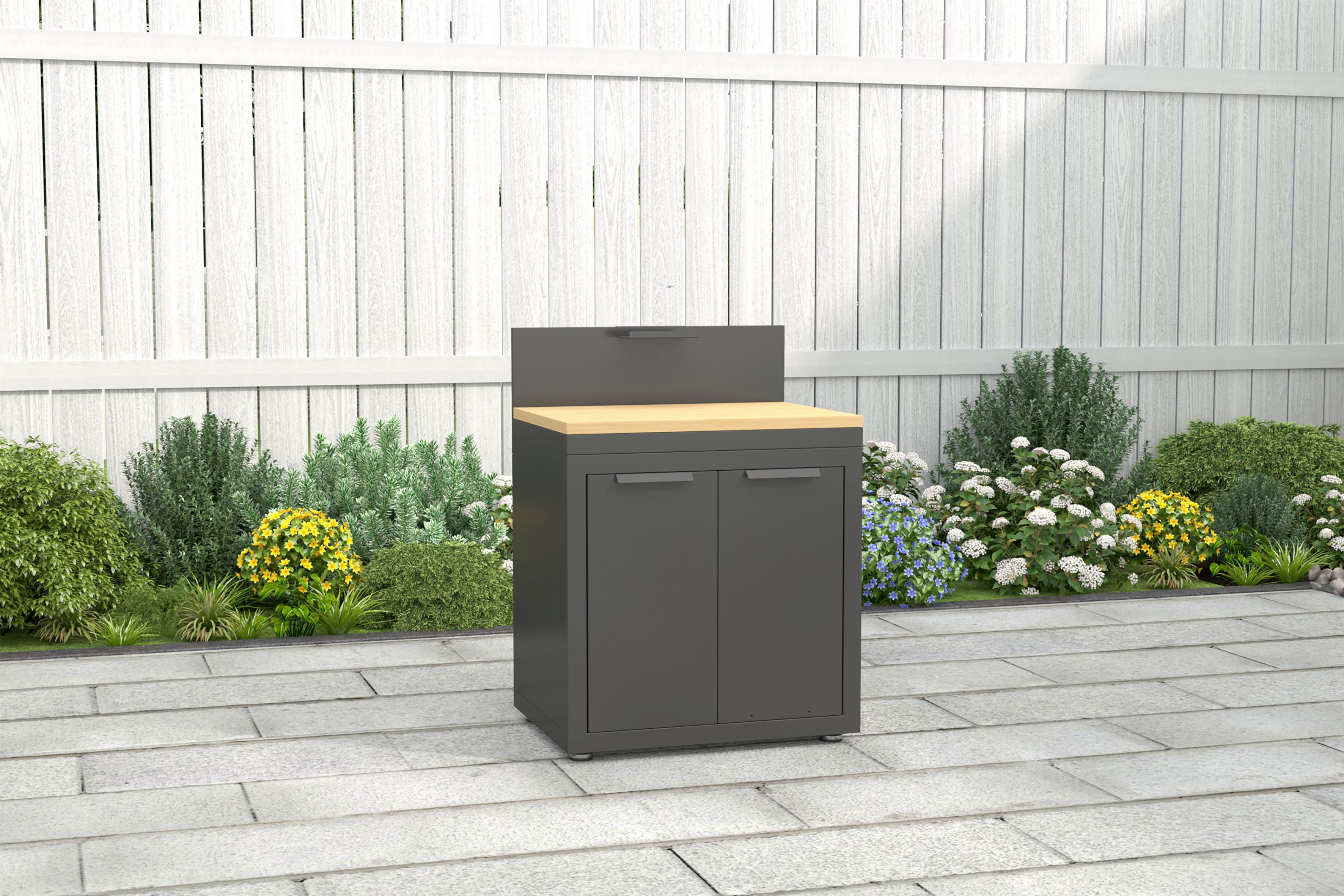 Outdoorküchenunterschank Origin Anthrazit Metall Gardenson Garten & Outdoor Anthrazit