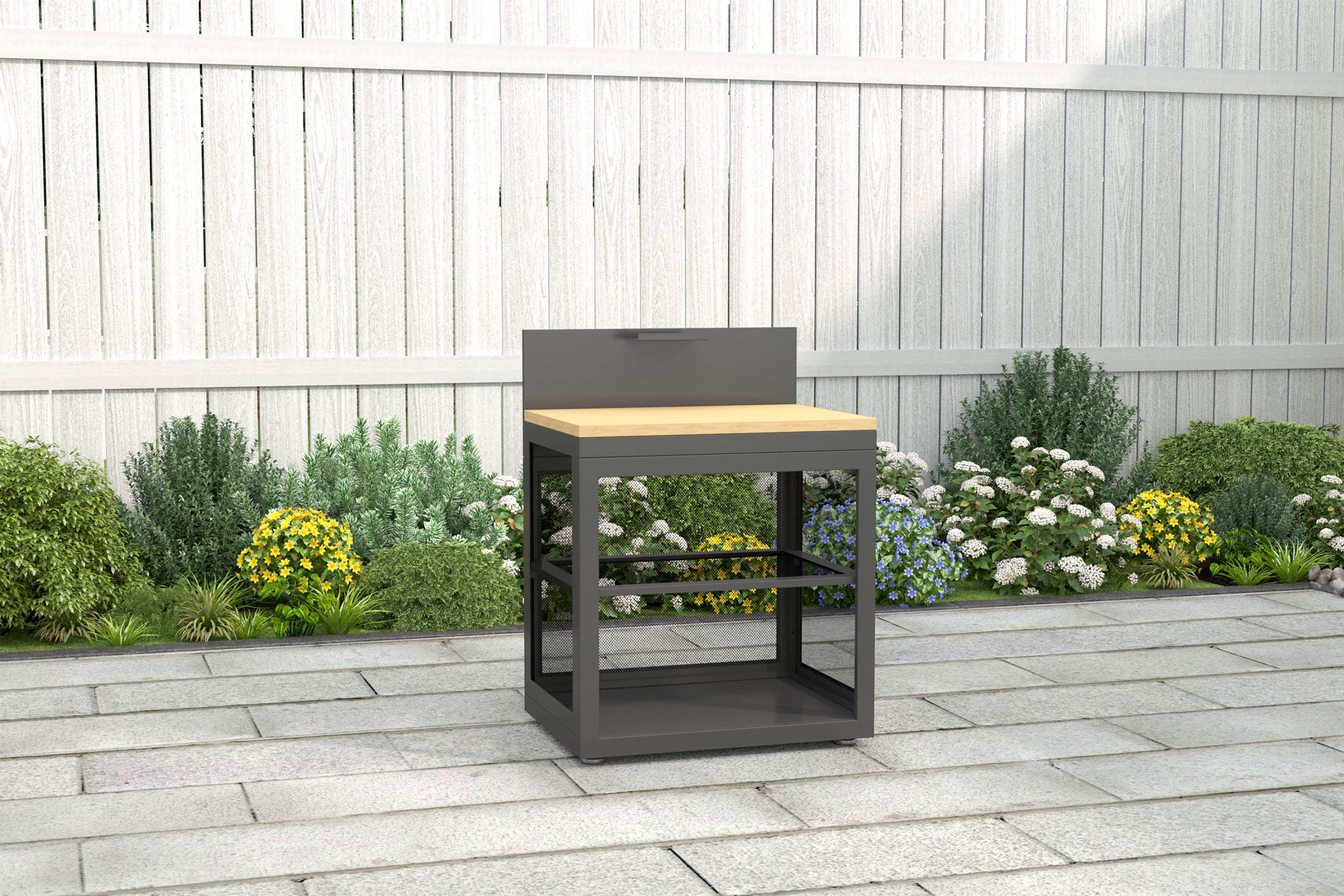 Outdoorküchenunterschank Origin Anthrazit Metall Gardenson Garten & Outdoor Anthrazit