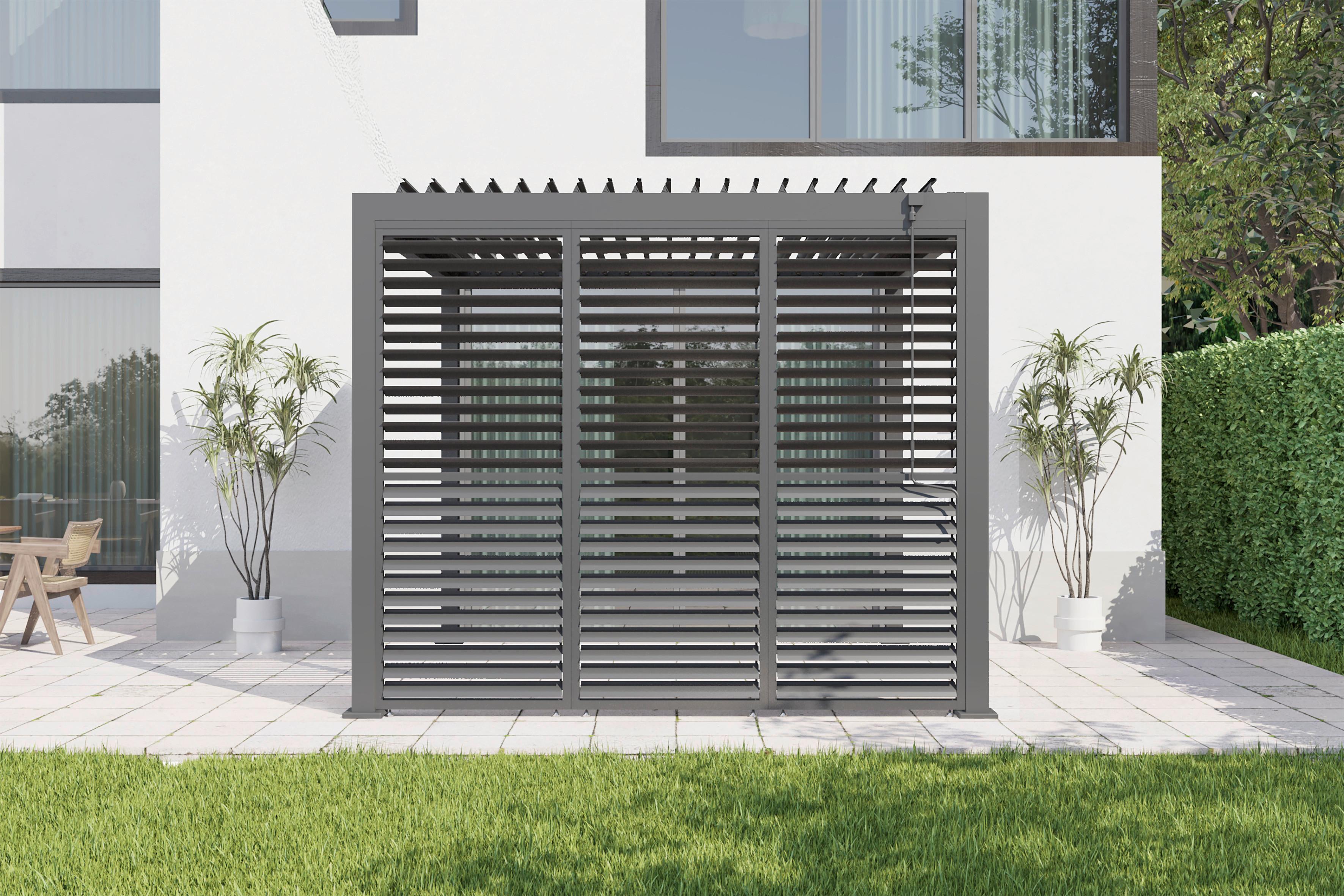 Pergola-Seitenteil Core Anthrazit Metall Gardenson Garten & Outdoor > Sonnen- & Sichtschutz Anthrazit