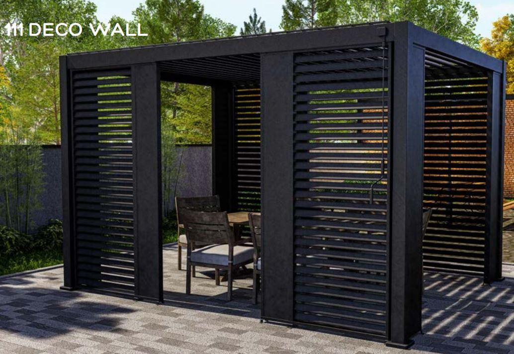 Pergola-Seitenteil Deco Wall ca. 31x232 cm Alu Anthr. Metall Gardenson Garten & Outdoor > Sonnen- & Sichtschutz Anthrazit