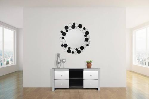 Wandspiegel Bubble Silber/Schwarz Metall, Glas Kayoom Spiegel > Wandspiegel Schwarz