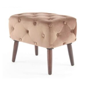 Wohnli Möbelsuche - Hocker Piano ca. 40x48 cm Braun Samt