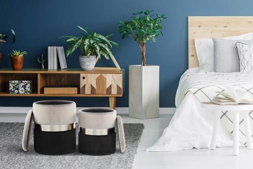 HOCKERSET 9TY9J Metall, Kunststoff, Textil Kayoom Möbel > Sessel > Hocker Grau