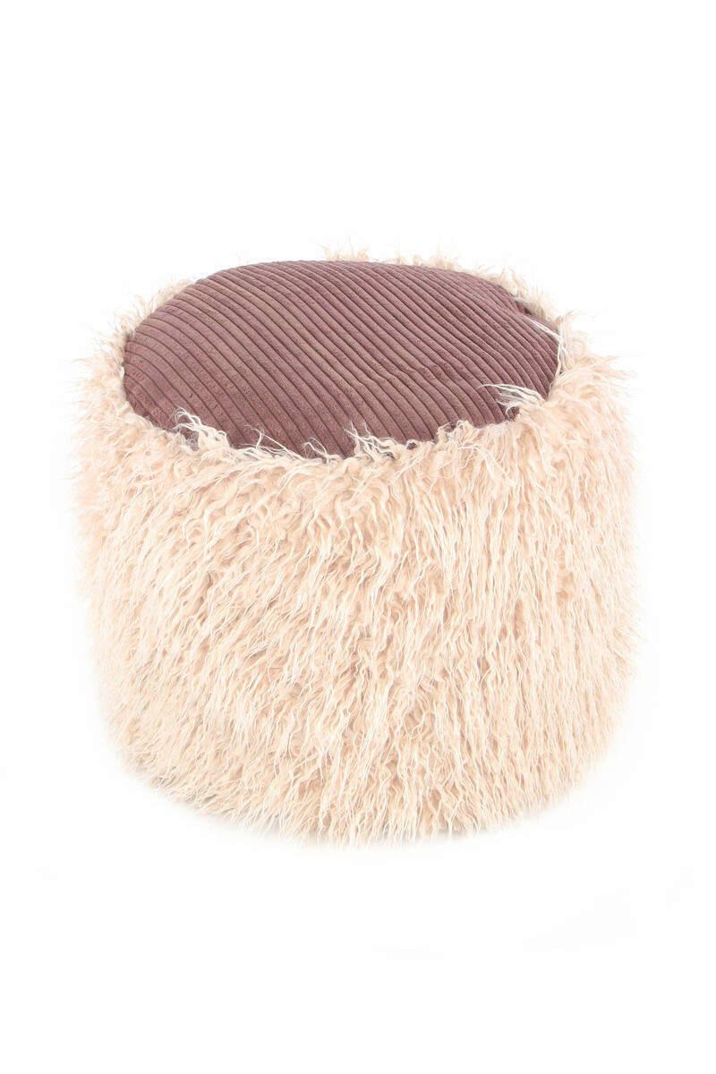 Wohnli Möbelsuche - POUF Pouf in Braun und Beige