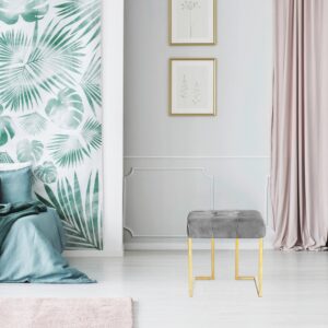 Hocker Rare Grau Samt Textil Kayoom Möbel > Sessel > Hocker Grau