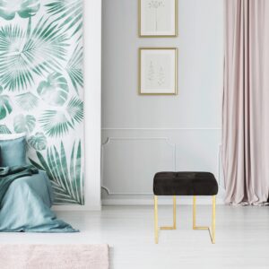 Hocker Rare Schwarz Samt Textil Kayoom Möbel > Sessel > Hocker Schwarz