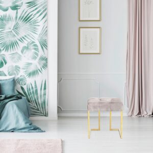 Hocker Rare Taupe Samt Textil Kayoom Möbel > Sessel > Hocker Taupe