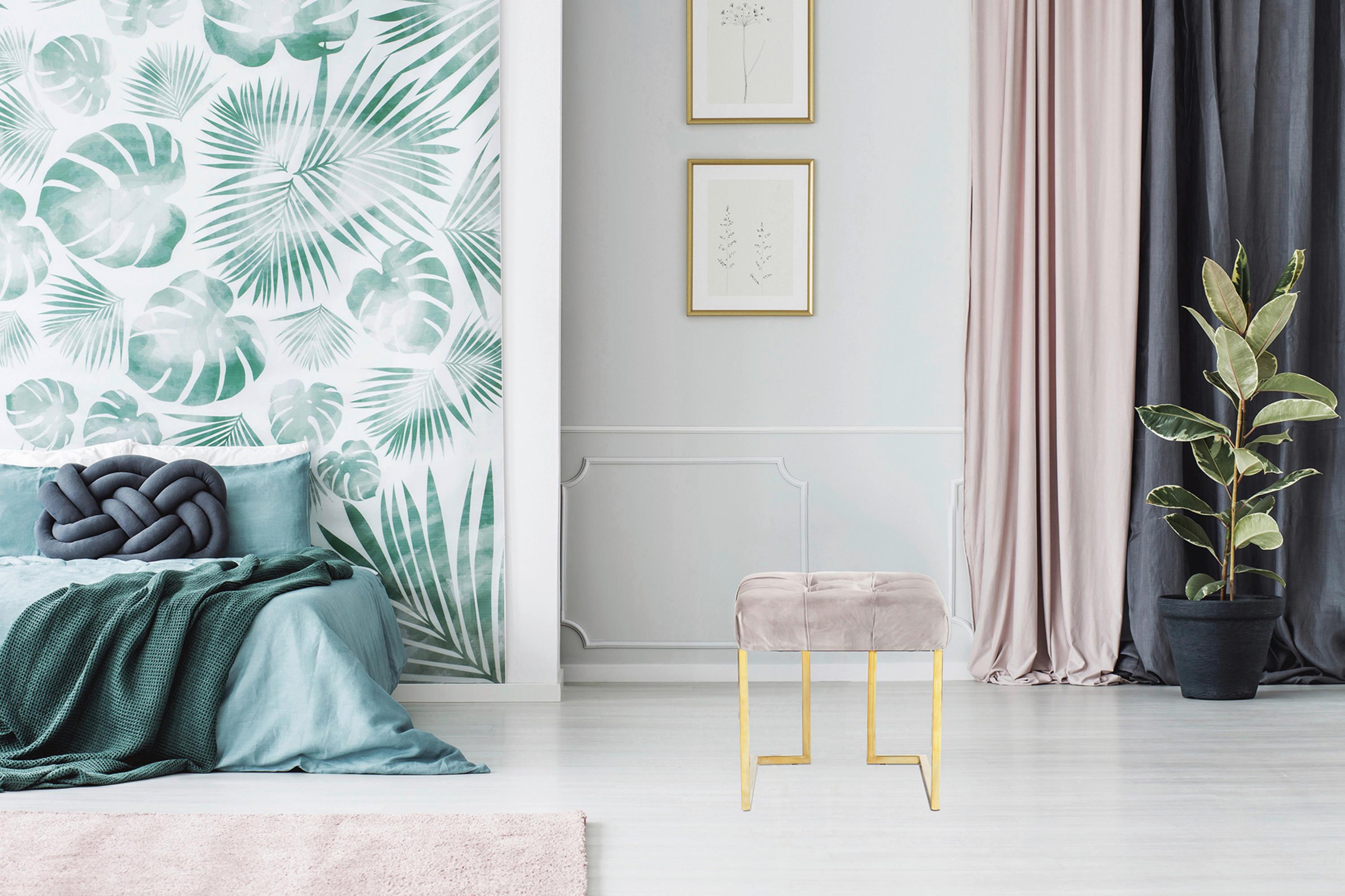 Hocker Rare Taupe Samt Textil Kayoom Möbel > Sessel > Hocker Taupe