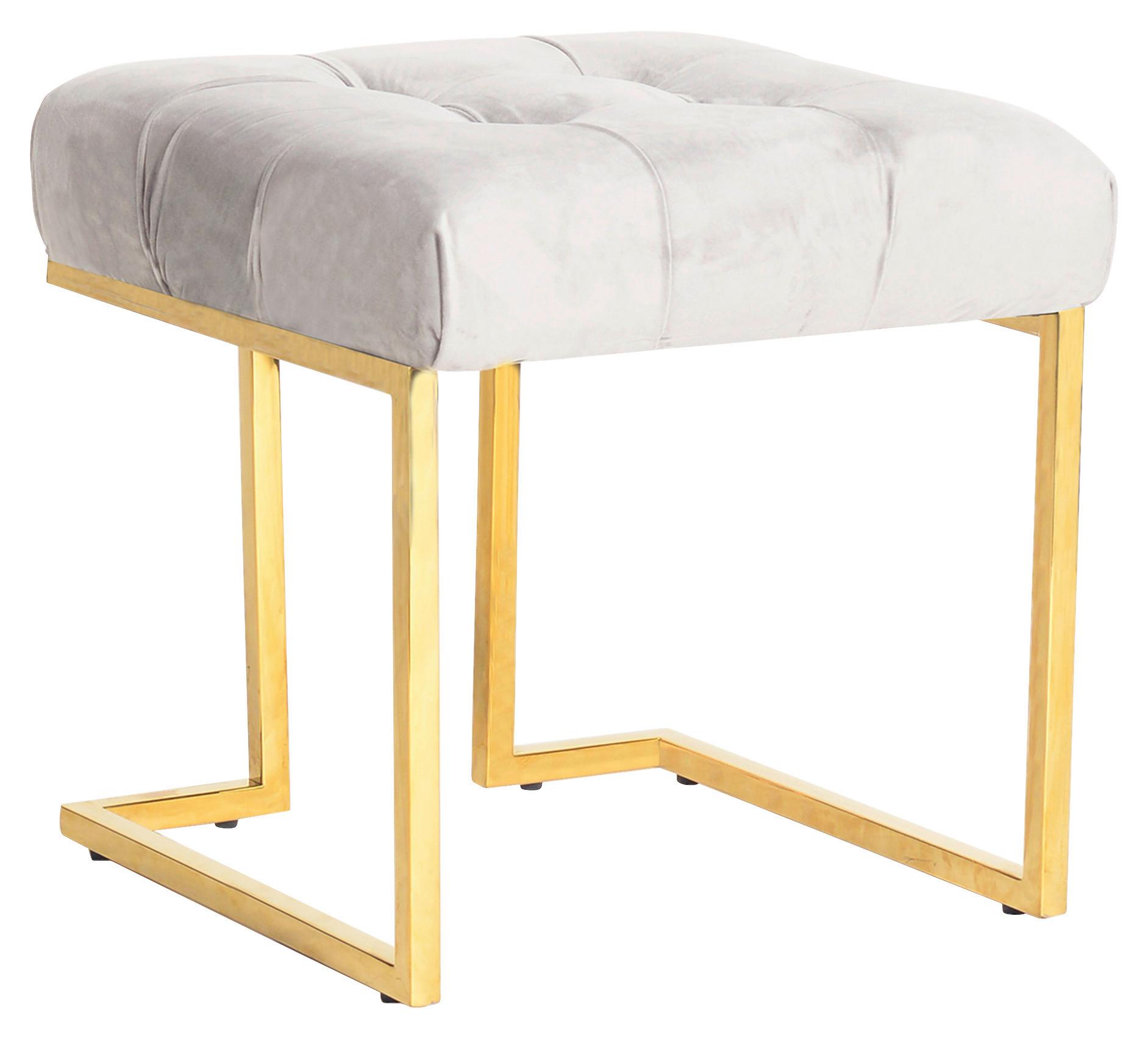 Wohnli Möbelsuche - Hocker Rare Taupe Samt