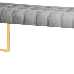 Wohnli Möbelsuche - Hockerbank Parity Grau Samt