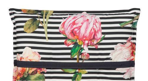 Relaxsesselauflage Toronto ca. 170x46 cm Schwarz m. Blume Textil Gardenson Möbel > Sessel > Relaxsessel Schwarz