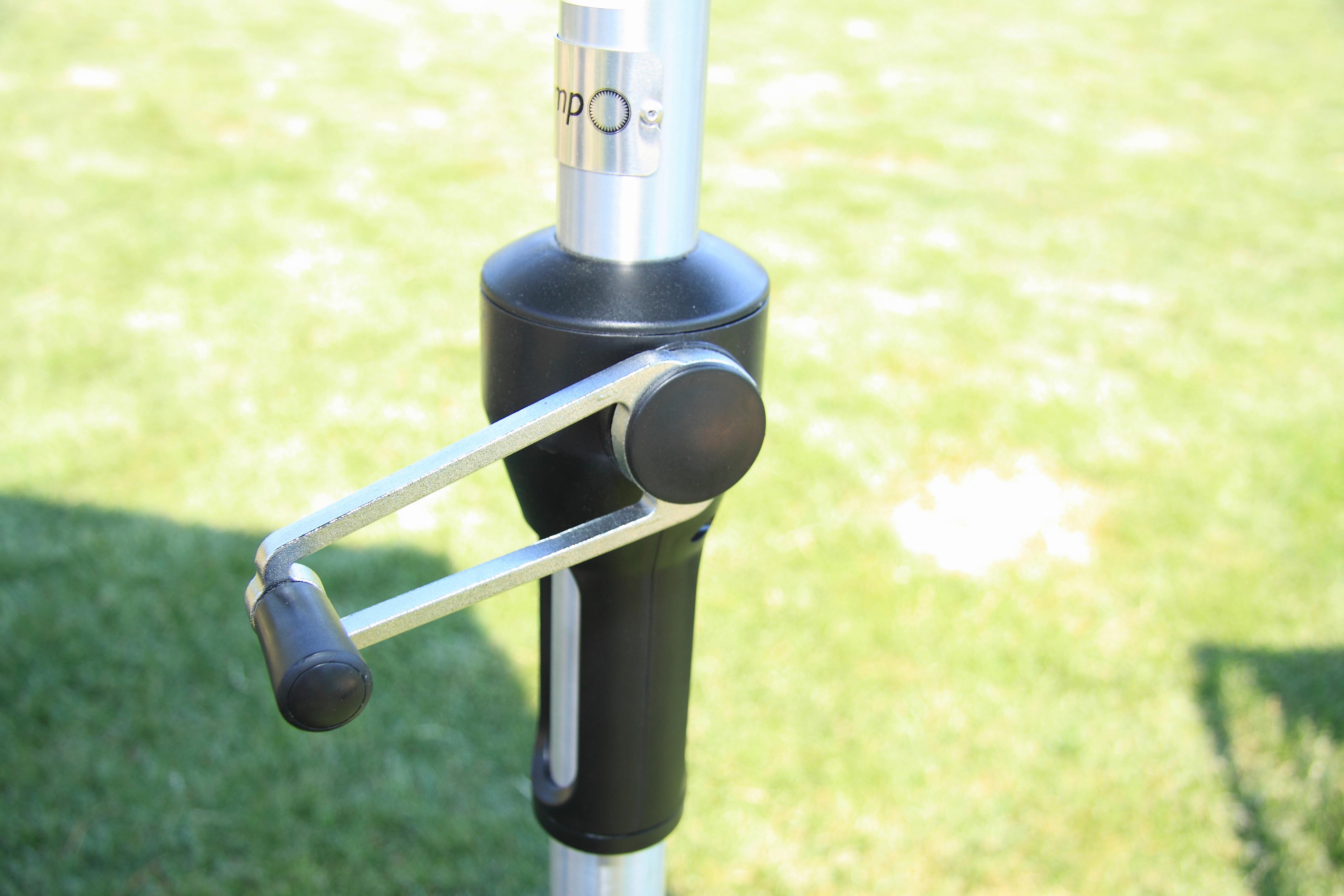 Sonnenschirm Acamp D: ca. 270 cm Platinfarben Metall Gardenson Garten & Outdoor > Sonnen- & Sichtschutz > Sonnen- & Ampelschirme Anthrazit