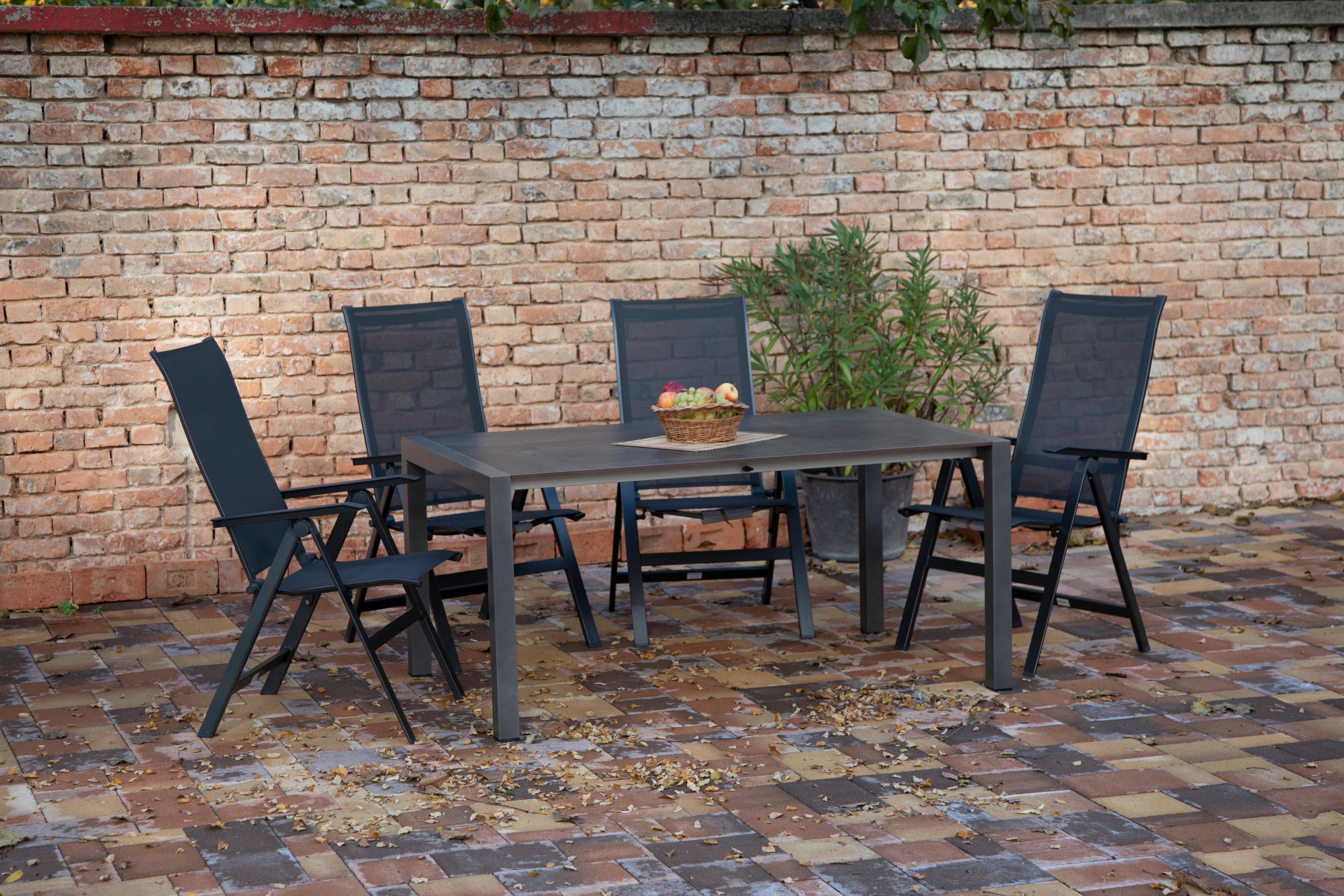Gartengarnitur Uran 5-Teilig Metall/Textil/Holzwerkstoff Metall, Textil, Holzwerkstoff Acamp Garten & Outdoor > Gartenmöbel > Gartenmöbel-Sets Anthrazit