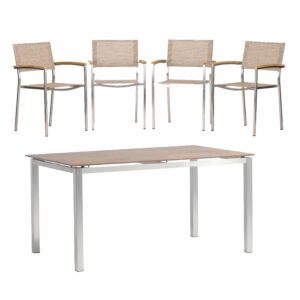 Wohnli Möbelsuche - Gartengarnitur 5-tlg. Skye Metall/Textil