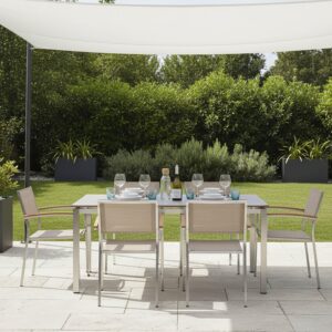 wohnli-moebel-suche-006285051702 Wohnli Möbelsuche - Gartengarnitur 7-tlg. Skye Metall/Kunststoff/Holzdekor