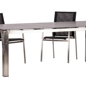 Wohnli Möbelsuche - Gartengarnitur Auris ca. 200x100 cm Edelstahl