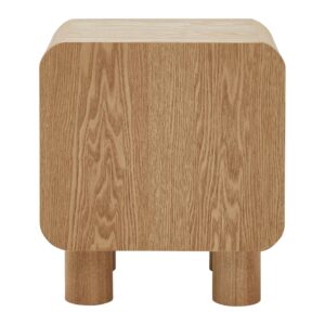 Nachtkästchen Alva Naturfarben Holz, Holzwerkstoff Premium Living Möbel > Kommoden & Schubladenschränke > Nachttische Braun