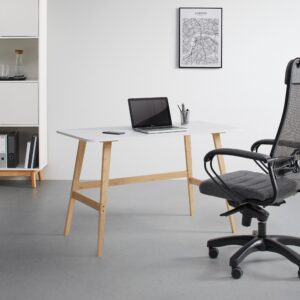 Schreibtisch Phil Naturfarben/Weiß Naturmaterialien, Holzwerkstoff Mömax Möbel > Tische > Schreibtische > Schreibtische Braun