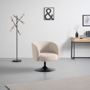 Drehstuhl Giro Beige Metall, Textil Premium Living Wohnzimmermöbel Beige