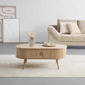 Couchtisch Skandy II Naturfarben Holz, Holzwerkstoff Premium Living Möbel > Tische > Couchtische > Couchtische mit Stauraum Braun