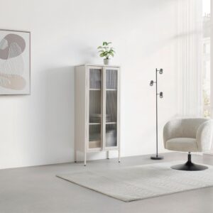 wohnli-moebel-suche-008103029503-1 Vitrine Floyd Beige/Transparent Metall, Glas Mömax Möbel > Schränke > Vitrinen Beige