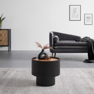 wohnli-moebel-suche-008103031001-1 Couchtisch Johnny Naturfarben/Schwarz Holzwerkstoff Mömax Möbel > Tische > Couchtische > Couchtische mit Stauraum Braun
