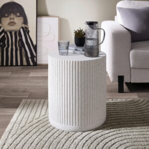 Hocker/Beistelltisch Jasper Weiß Stein Mömax Möbel > Sessel > Hocker Weiß