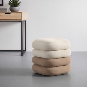 Hocker Sophie Braun/Hellbraun Textil, Holzwerkstoff Mömax Möbel > Sessel > Hocker Braun