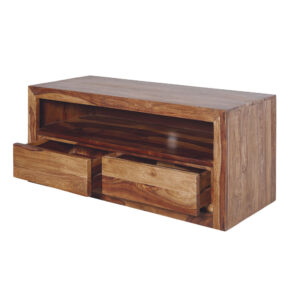TV-Lowboard mit 2 Schubladen aus massivem Sheeshamholz 116x50x46cm Holz Braun Maisons du Monde Möbel Wohnzimmermöbel TV-Möbel