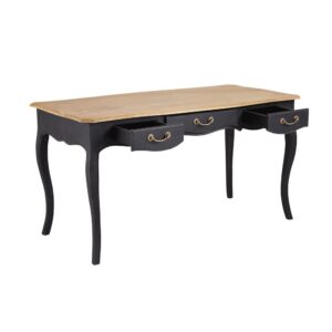 Schwarze Schreibtisch aus Mangoholz 145x76x70cm Holz Schwarz Maisons du Monde Möbel Büromöbel Schreibtische