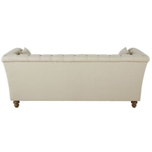 Sofa 3-Sitzer aus Leinen 220x84x92cm Leinen Beige Maisons du Monde Sofas und Sessel Sofas 2-Sitzer-Sofas & 3-Sitzer-Sofas