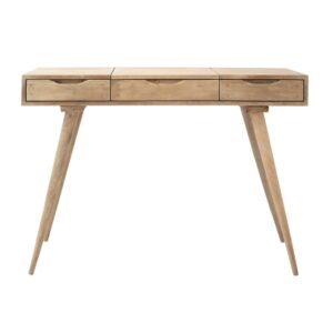 Schminktisch im Vintage-Stil aus massivem Mangoholz 112x122x48cm Holz Beige Maisons du Monde Möbel Schlafzimmermöbel Schminktische