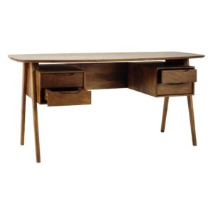 Schreibtisch im Vintage-Stil aus Mangoholz 165x77x65cm Holz Braun Maisons du Monde Möbel Büromöbel Schreibtische